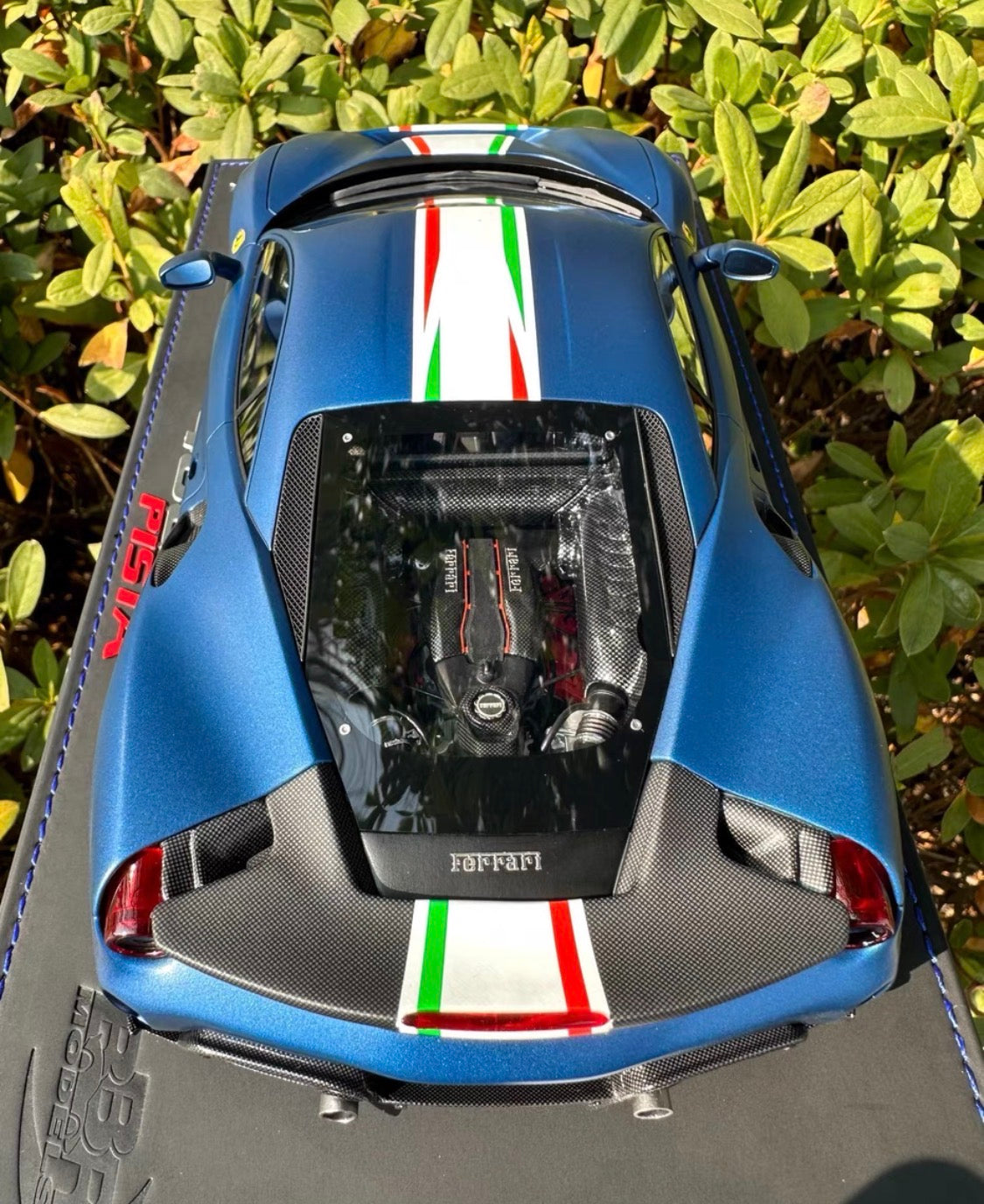BBR 1/18 Ferrari 488 Pista Matte Blue Tricolore Limited Edition