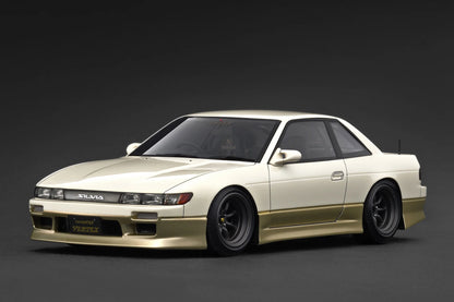 Ignition Model 1/18 Vertex S13 Silvia White/Gold SR20DET Engine IG3589