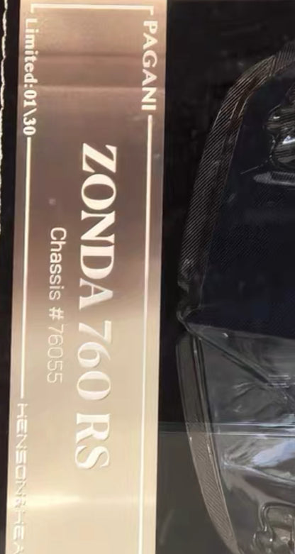 HH 1/18 Pagani Zonda 760 Resin Model Black Limited Edition NO.01