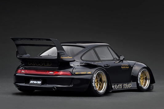 Ignition Model 1/18 RWB 993 Black Resin Model Car IG3625