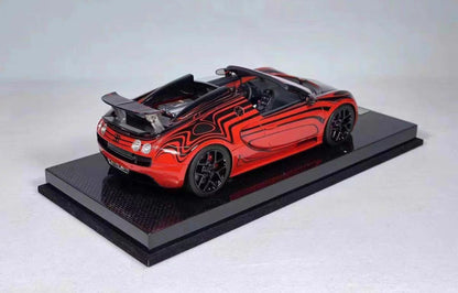 HH 1/18 Bugatti Veyron Resin Model Ceramic Red & Black