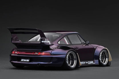 Ignition Model 1/18 Porsche 911 993 RWB Purple Metallic IG3739