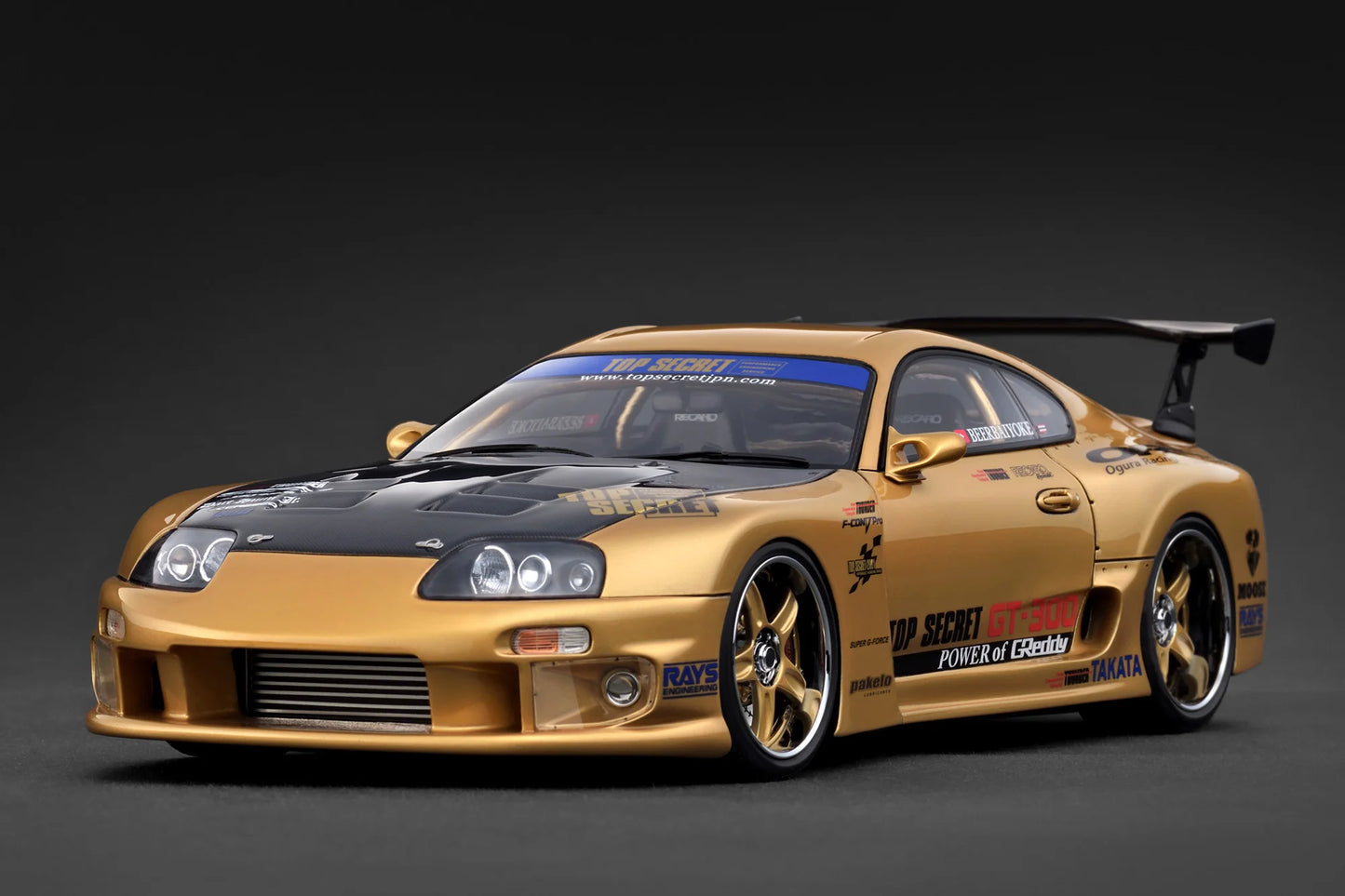 Ignition Model 1/18 TOP SECRET GT300 Toyota Supra (A80) Gold IG3743