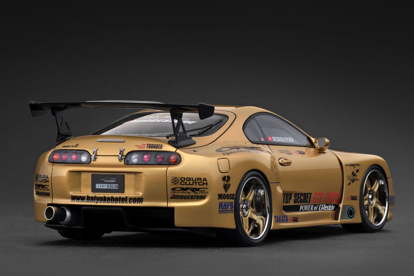 Ignition Model 1/18 TOP SECRET GT300 Toyota Supra (A80) Gold IG3743