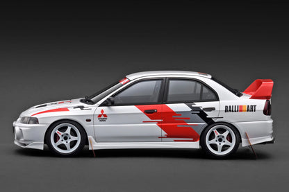 Ignition Model 1/18 Mitsubishi Lancer Evolution IV (CN9A) White Rally Decor IG3786
