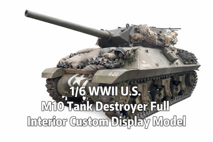 1/6 Scale WWII U.S. M10 Tank Destroyer Full Interior Custom Display Model