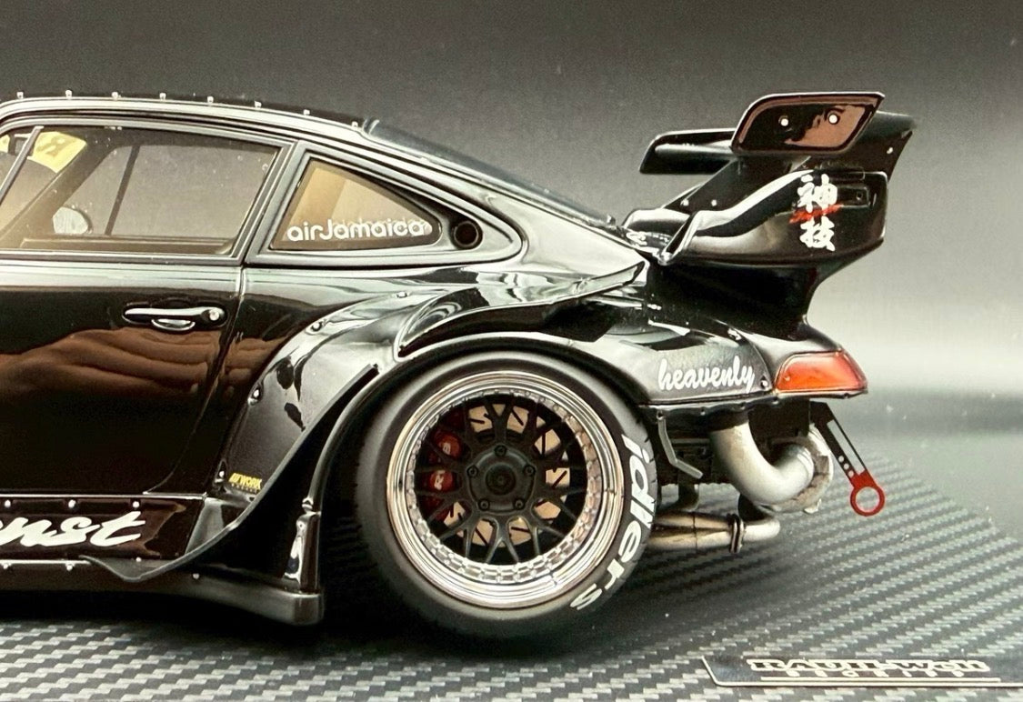 Ignition Model Porsche 911 (993) RWB Black 1/18 Resin Model