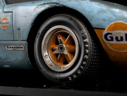 Amalgam 1:18 Ford GT40 #6 Le Mans 1969 Winner Weathered Resin Model