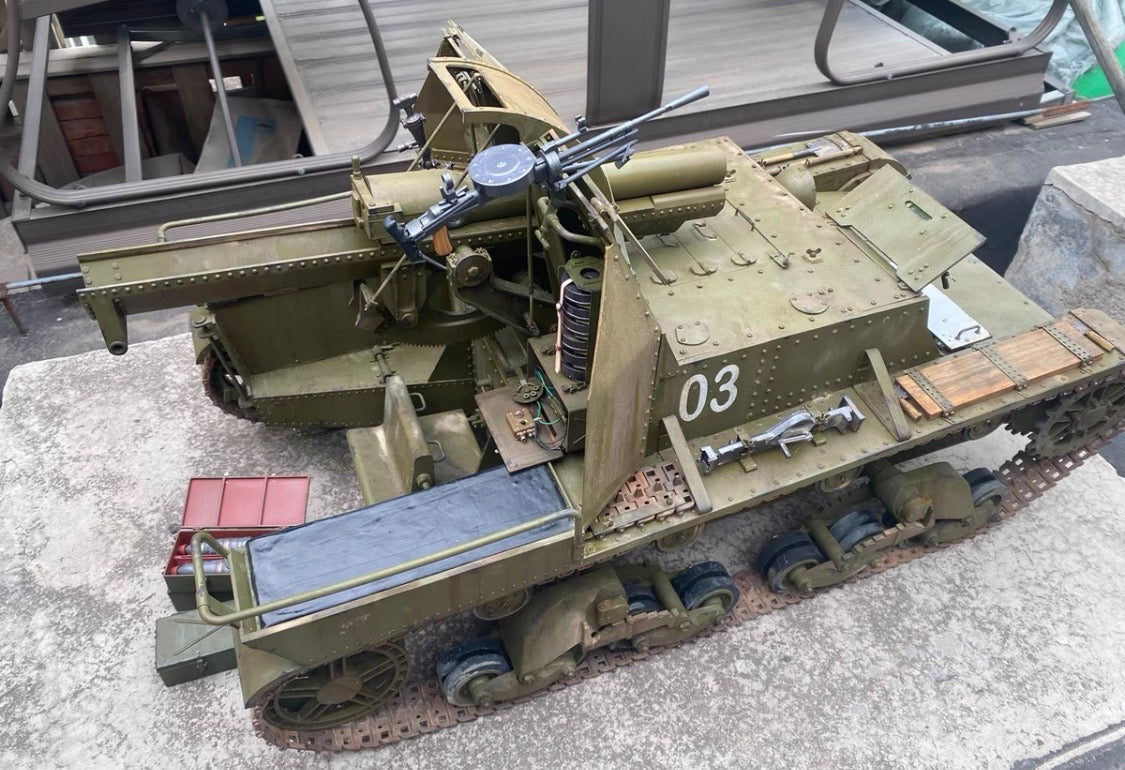 1/6 Scale WW2 Soviet Su-5-2 122mm Self-Propelled Howitzer Custom Model