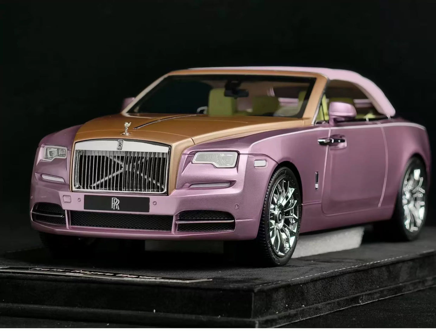 HH 1/18 Rolls-Royce Dawn Purple & Gold Two-Tone Resin Model