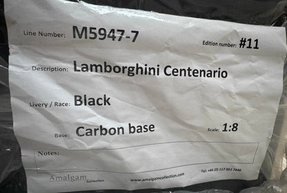 Amalgam 1/8 Lamborghini Centenario LP770-4 Roadster Black Carbon Limited #11