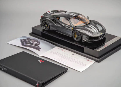 Amalgam 1/18 Ferrari 488 Pista Grigio Resin Model