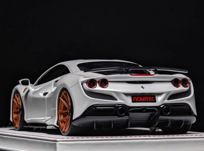 Davis & Giovanni 1/18 Ferrari F8 Tributo Novitec Tuned White Resin Model with Bronze Wheels – Limited Collectible