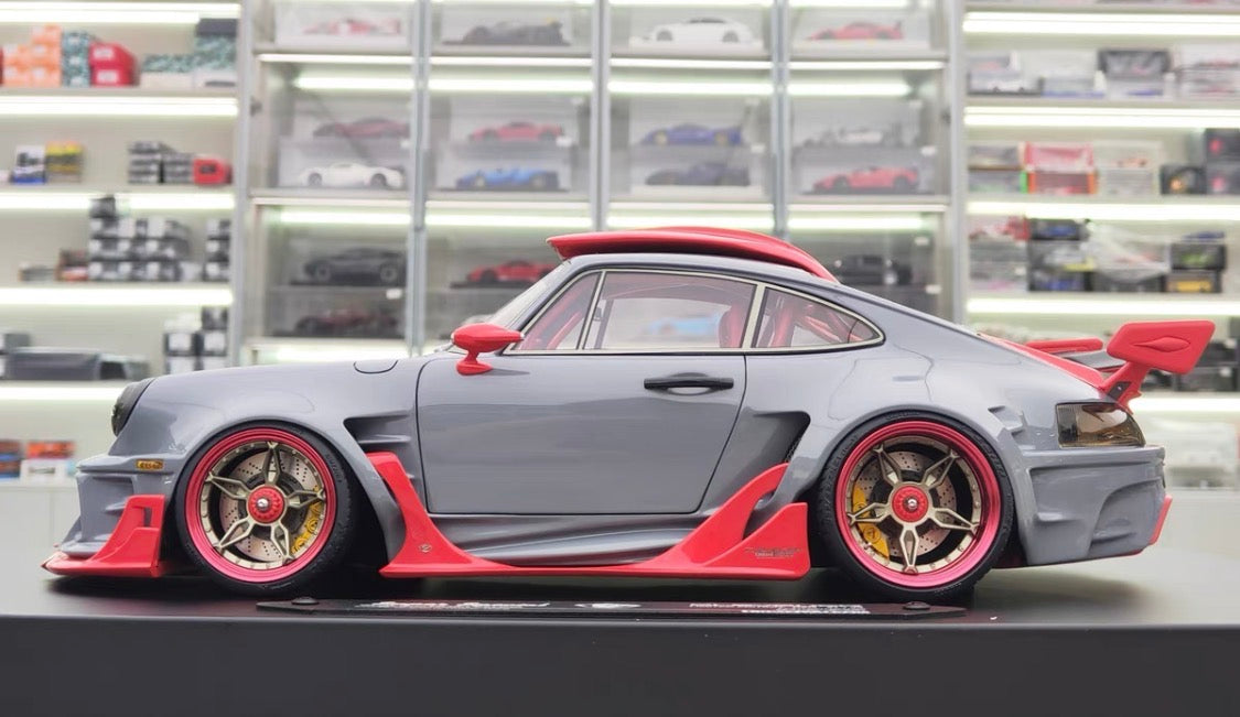 Dreamwalkers 1/18 Porsche 911 RWB Style Widebody Resin Model Grey