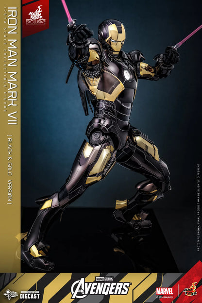 Hot Toys 1/6 Iron Man Mark VII Black & Gold Version Diecast Figure MMS741D61