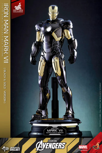 Hot Toys 1/6 Iron Man Mark VII Black & Gold Version Diecast Figure MMS741D61