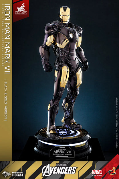 Hot Toys 1/6 Iron Man Mark VII Black & Gold Version Diecast Figure MMS741D61