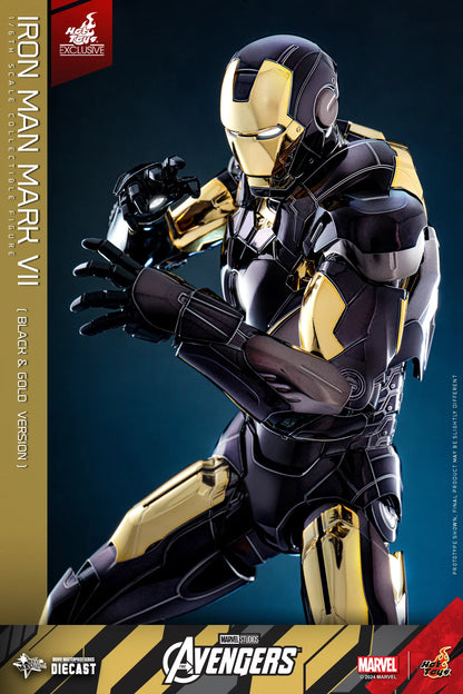 Hot Toys 1/6 Iron Man Mark VII Black & Gold Version Diecast Figure MMS741D61