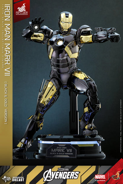 Hot Toys 1/6 Iron Man Mark VII Black & Gold Version Diecast Figure MMS741D61