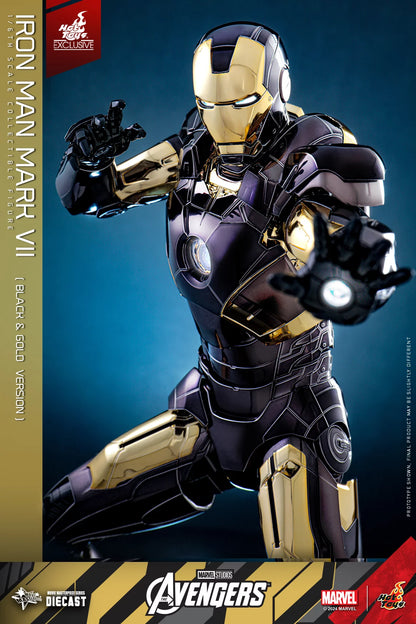 Hot Toys 1/6 Iron Man Mark VII Black & Gold Version Diecast Figure MMS741D61