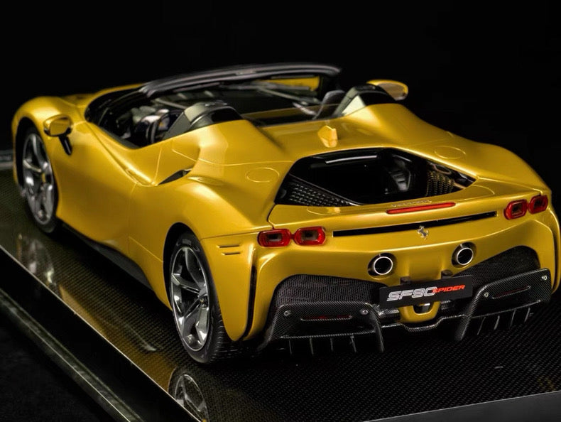 Amalgam 1:12 Ferrari SF90 Spider Resin Model – Open Top Supercar Collectible