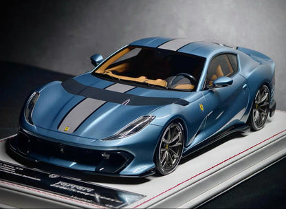 Davis & Giovanni 1/18 Ferrari 812 Competizione Silver Blue – Limited to 10 Pieces