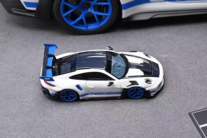 TP 1/18 & 1/64 Porsche 911 GT3 RS Sonderwunsch Twin Set – White Blue