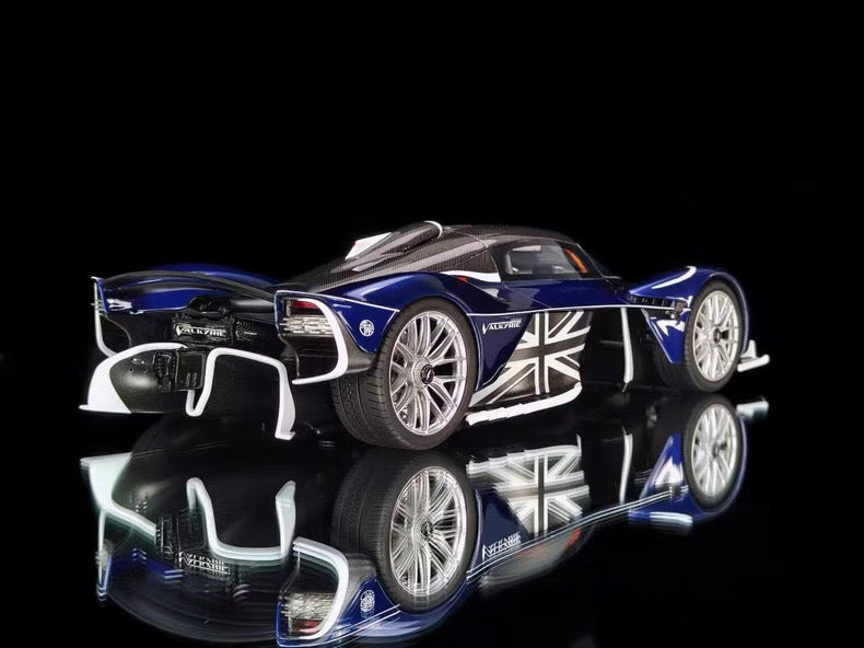 Frontiart 1/18 Aston Martin Valkyrie Silver Blue Resin Model Limited Edition