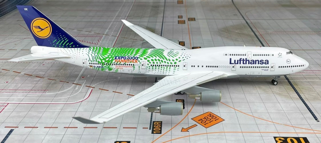 Herpa Premium 1:200 Boeing 747-400 Lufthansa Expo 2000 D-ABVK Model