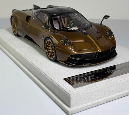 FuelMe Pagani Huayra Brown Carbon Gold Wheels 1/18 Diecast Model