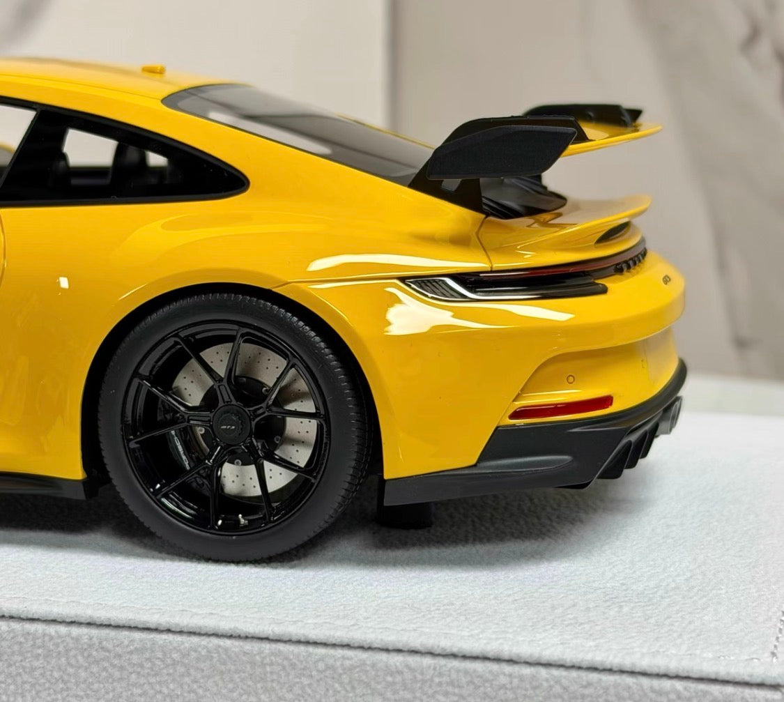 FuelMe Porsche 911 992 GT3 Racing Yellow 1/18 Resin Model
