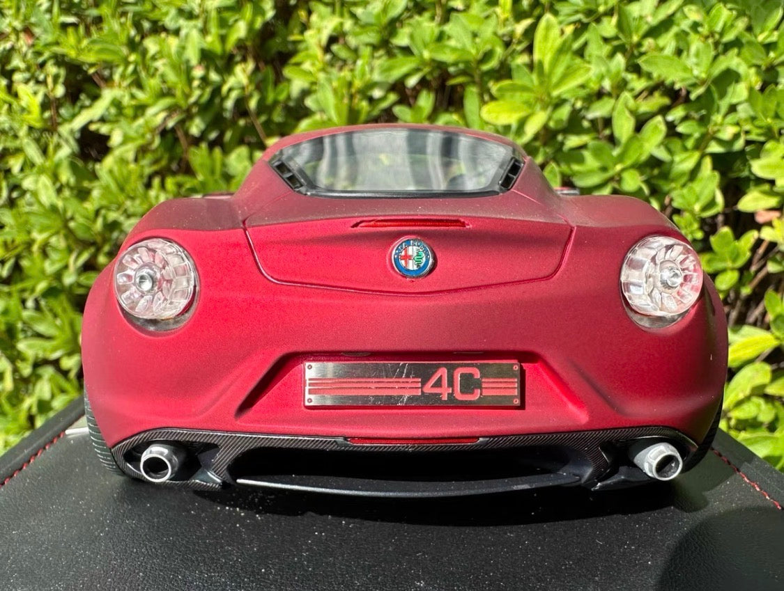 BBR 1/18 Alfa Romeo 4C Concept Matte Red Limited Edition Resin Model