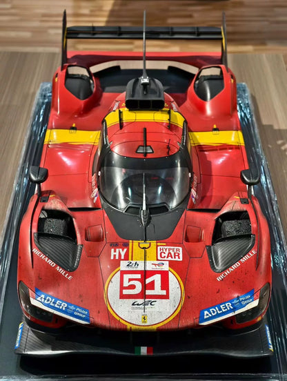 Amalgam 1/5 Ferrari 499P Le Mans 2023 Winner Weathered Resin Model