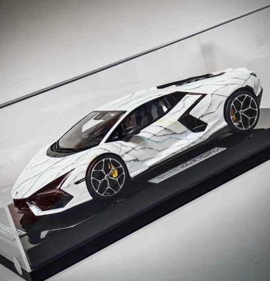 MR Collection 1/18 Lamborghini Revuelto Marble One-Off Resin Model – Global Unique Piece – Factory New