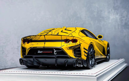 Davis&Giovanni 1/18 ferrari 812 competizione matte yellow resin model – limited 20