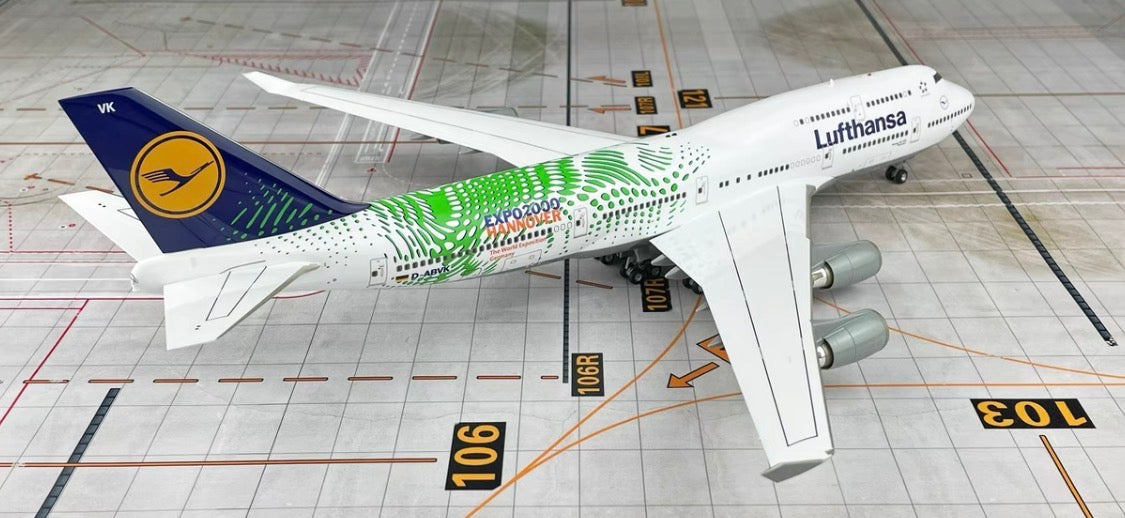 Herpa Premium 1:200 Boeing 747-400 Lufthansa Expo 2000 D-ABVK Model