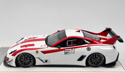 DG Model 1/18 Ferrari 599 XX EVO #31 White Red Racing Resin Model