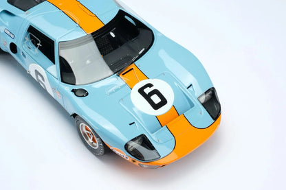Amalgam 1/18 Ford GT40 1969 Le Mans Winner No.6 Gulf Livery Resin Model