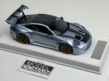 HH 1/18 Porsche 911 GT3 RS 992 Ice Blue Private Commission – Air Shipping
