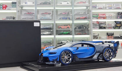 RUNNER 1/12 Bugatti Vision Gran Turismo Blue Resin Display Model