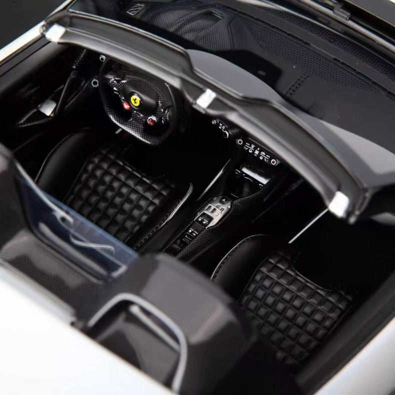 BBR 1/12 Ferrari 812 Competizione Aperta Resin Model Iridescent White