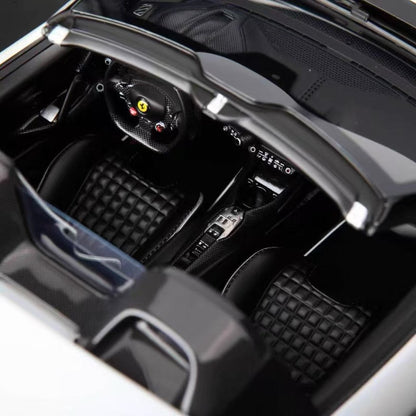BBR 1/12 Ferrari 812 Competizione Aperta Resin Model Iridescent White