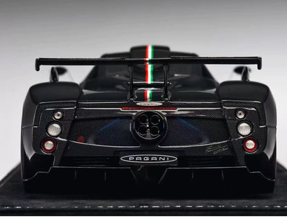HH Model 1/18 Pagani Zonda Cinque Full Carbon Black Resin Model