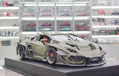 Dreamwalkers 1/18 Lamborghini Awakenup P61 Matte Battle Grey Resin Model