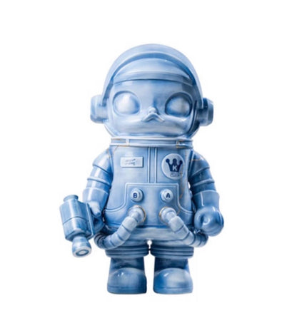Pop Mart Mega Space Molly 1000% Pure Blue Ceramic Limited Edition 160pcs