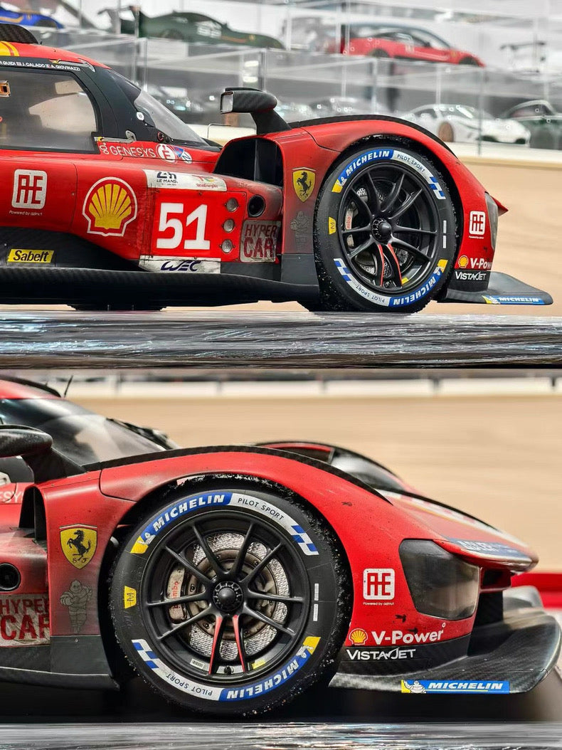 Amalgam 1/5 Ferrari 499P Le Mans 2023 Winner Weathered Resin Model
