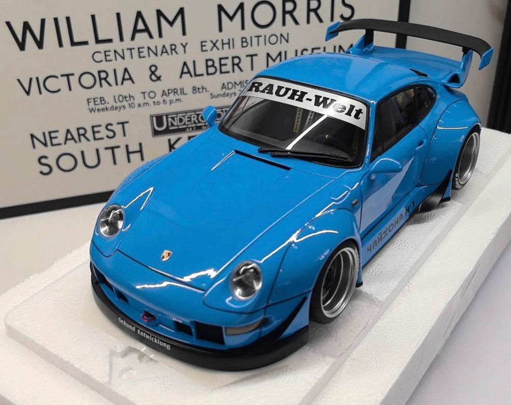 AUTOart 1/18 Porsche RWB 993 Blue Composite Model Limited Edition