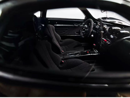 HH Model 1/18 Pagani Zonda Cinque Full Carbon Black Resin Model