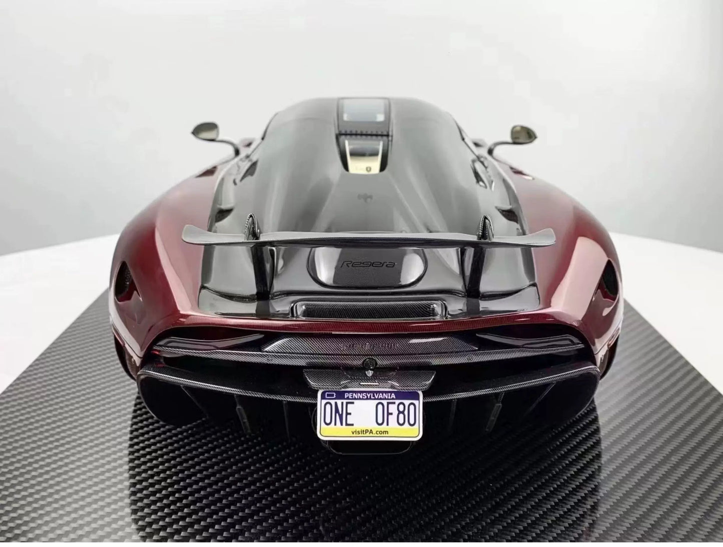 Frontiart 1:8 Koenigsegg Regera Carbon Wine Red Resin Model Limited 50