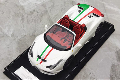 HH 1/18 Ferrari 458 Speciale Aperta Resin Model – Pearl White – HH335